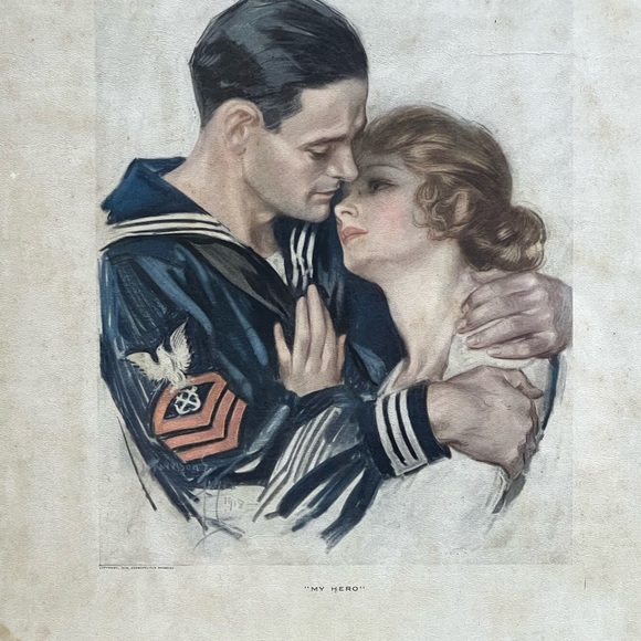 Vintage Harrison Fisher My Hero Framed Print - Picture 6 of 9